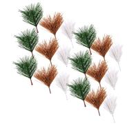 Toyvian 30 Piezas Suministros De Bricolaje Leña Menuda Ramas De Pino Artificial Agujas Ramas De Navidad Artificiales Adornos Navideños Verde Plantas Falsas Guirnalda De Navidad Green