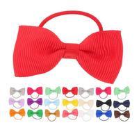Toyvian 30 Unidades Accesorio para Perros Pequeños Pajarita Lavable y Flexible de Lona y Goma Estampados Adorables para Cuidado y Obsequio de Cachorros como Poodle Color Aleatorio