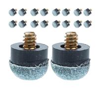 Toyvian 30 Unidades Puntas de Taco de Billar Atornilladas 10 Mm Gris Azul, Repuestos para Tacos Inglés y Americano, Accesorios para Billar y Snooker, Reemplazo Duradero y Preciso