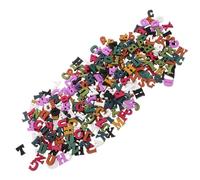 Toyvian 300 Piezas Botones de Letras de Madera Coloridas para Manualidades Recortes de Alfabeto Montessori de Madera para Decoración y Aprendizaje Infantil Herramienta Didáctica para