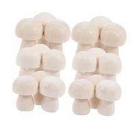 Toyvian 30piezas Setas De Madera Sin Pintar para Manualidades De Setas Miniatura para Pintar Juguete Educativo para Mejorar La Creatividad y Habilidades Manuales