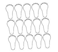 Toyvian 36 Piezas Ganchos para Cortinas de Baño Anillos Metálicos Resistentes al Óxido con Cuentas Ganchos Rodantes para Cortinas Plisadas Diseño Compacto para Deslizamiento Suave Anillos