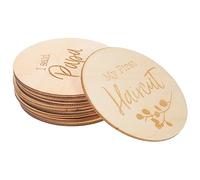 Toyvian 36piezas Tarjetas De De Madera Para Bebés Discos De Crecimiento Mensual Para Fotografías De Nuevos Nacidos y Recuerdos Especiales