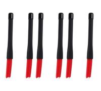 Toyvian 3pares Escobillas De Retráctiles De Nylon Para Jazz De Accesorios De Batería Flexibles y Duraderas Rojo