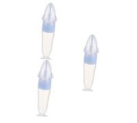 Toyvian 3piezas Biberón De Silicona para Papillas De Arroz Alimentador Squeeze para Bebés para Cereal Purés y Líquidos Base Antideslizante Material De Silicona De Alimenticio