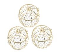 Toyvian 3piezas Comedero Colgante para Pájaros de Metal para Jardín Comedero para Pájaros Silvestres para Balcón Portabolas de Sebo