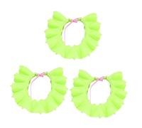 Toyvian 3piezas Gorro De Lavado De Cabello Ajustable y Protector De Oídos Para Bebés Gorra De Ducha Verde Para Niño y Niña