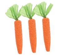 Toyvian 3piezas Juguetes Masticables para Conejos Hámsters y Cobayas De Forma De Zanahoria y Mazorca De Maíz Juguetes para Morder Dientes para Jaulas De Conejos y Hámsters