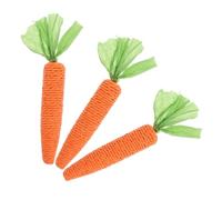 Toyvian 3piezas Juguetes Masticables para Conejos Hámsters y Cobayas Forma De Zanahoria y Mazorca De Maíz para Jaulas De Conejos y Ratas para Morder y Cuidar Dientes