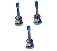 Toyvian 3piezas Mini Guitarra Ornamental Para Escritorio Modelo De Ukelele Para Accesorios De Muñeca y Decoración De Mini Casa Diseño Realista y Detallado