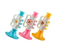 Toyvian 3piezas Trompeta De Plástico para Niño Niña Instrumento Musical Educativo Efectos De Sonido Realistas Juguete para Desarrollar Habilidades Motoras y Coordinación para