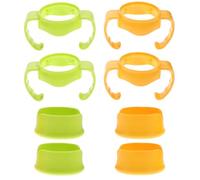 Toyvian 4 Asas Para Biberones Base Protectora Kit De Funda Para Botella Mango Ergonómico Colorido Ideal Para Bebé Fácil De Limpiar