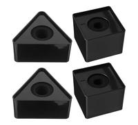 Toyvian 4 Banderas para Micrófono de Entrevista Negras 2 Cuadradas y 2 Triangulares Logotipo para Estación Portátil Material ABS Resistente Uso en Estudios y Conferencias
