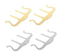 Toyvian 4 Clips Metálicos para Sujetar Partituras, Clips de Página de Música en Aleación Resistente, Accesorios para Libros Musicales, Soporte Estable para Notas y Color Aleatorio