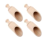 Toyvian 4 Cucharas de Madera para Té y Sal Multiusos sin Pintura Tamaño 30X88 MM Set de 4 Unidades Utensilios de Cocina Versátiles para Baño Leche en Polvo y Condimentos