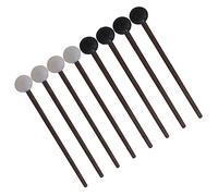 Toyvian 4 pares Baquetas para de Lengua con Mango de Madera y Cabeza de Goma Palillos de Percusión para Xilófono Marimba y Campanas Accesorios de Instrumento Musical