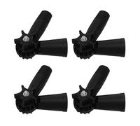 Toyvian 4 Piezas Adaptador Angular Giratorio de Plástico para Varilla | Junta Ajustable Rodamientos de Precisión, Amplia Compatibilidad, Negro, para Esquinas de Techo y Lámparas