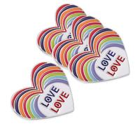 Toyvian 4 piezas Broches Pequeños de Corazón Arcoíris de Pins Decorativos de Aleación Duradera para Ropa Mochilas y Accesorios Lgbtq
