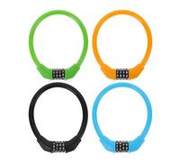 Toyvian 4 Piezas Candado de Bicicleta Cadena de Acero Resistente y Contraseña, Multifuncional Llaves, Adecuado para Seguridad en Viajes de Motos y Bicicletas