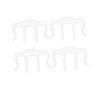 Toyvian 4 Piezas carpeta de libros clips transparentes de acrílico clips de atril clip de fijación del fija de acrílico pulgar carpeta de página receta alumno