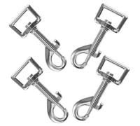 Toyvian 4 piezas Cierres Giratorios Metálicos para Correa de Perro Conectores Resistentes para Mascotas Clips Duraderos y Compactos para Llaveros y Accesorios Diarios