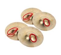 Toyvian 4 piezas Címbalos de Cobre para Instrumento Musical Orff Método Enseñanza Fácil de Agarrar Portátil para Educación Musical