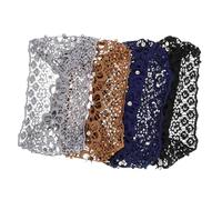 Toyvian 4 Piezas Diademas de Encaje para Mujer Diadema Ancha de Encaje Perlas Artificiales para Mujeres para Bodas y Reuniones