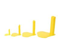 Toyvian 4 Piezas Férula para Patas de Aves de Corral en Plástico Amarillo Diseño Cómodo para Inmovilización y Recuperación de Lesiones en Patas de Pájaro