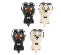 Toyvian 4 Piezas Gancho Adhesivo de Perro Adorable para Llaves, Pared | Plástico, Adhesión Fiable y Uso Versátil, para Paredes Pintadas y Azulejos, Estilo Cartoon