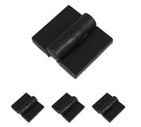 Toyvian 4 Piezas Herrajes para Mamparas de Inodoro, Bisagras de Cierre Automático para Mampara de Baño, Plástico, Negro, para Puertas de Cubículos de Baño Público y Aseos Comerciales,