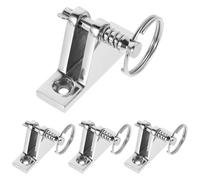 Toyvian 4 Piezas Herrajes para Toldo Bimini de Barco, Soporte Triangular de Acero Inoxidable 316, Pasador de Lengüeta con Anilla, Accesorios para Yates y Estabilizador de Kayak, Montaje