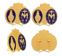 Toyvian 4 Piezas Insignia Conmemorativa Del Esmalte De La Insignia De Decoración Decorativa Manualidades De Oficina Artesanía De Metal Aleación De Zinc Dorado