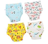 Toyvian 4 Piezas Pañales De Bebé Lencería Pañal De Bebe Ropa Interior De Bebé Pañales Infantiles Ropa Interior De Entrenamiento Para Bebés Lona Alquitranada Algodón Niño Lavable