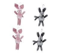 Toyvian 4 Piezas Pendiente Conejo Deseando Conejos Baby Doll Para Mujer Muñeco Bebe Juguetes Para Bebe Juguete Infantil Juguete Mordedor Anillo Algodón Juguete De Peluche Recién Nacido