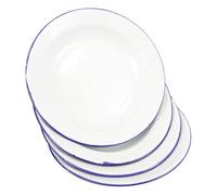 Toyvian 4 piezas Platos Esmaltados Bandejas para Servir Reutilizables para Frutas Aperitivos Postres Cocina Hogar Oficina