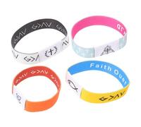 Toyvian 4 Piezas Pulsera Religiosa Inspiradora con Nfc, Elástica y Programable, de Tela Vibrante y Estilo Moderno para Hombres y Jóvenes en Bautizos y Actividades Diarias