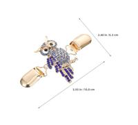 Toyvian 4 Pinzas Metálicas para Suéter Diseño de Búho Azul y Gemas de Imitación Clips Retro para Chal y Broches para Prendas Accesorios Vintage para Sujetar Cárdigan y Vestidos Eventos