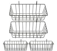 Toyvian 4 Soportes Metálicos para Conejos, Comederos de Hierro para Jaulas, Porta Heno Colgante Negro, Suministros para Cobayas y Pequeños Animales Domésticos, Accesorio Práctico