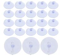 Toyvian 40 Ganchos de Ventosa Transparentes para Baño y Cocina, Pequeños de 3 Cm, con Diseño Antideslizante, sin Taladro, Ideales para Vidrio y Azulejos, Set de 40 Unidades