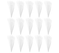 Toyvian 40 Unidades Conos de Confeti para Bodas de Papel Blanco Diseño Bohemio y Elegante, Ligeros y Versátiles para Eventos Festivos y Decoración de Mesas
