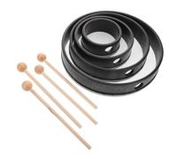 Toyvian 4juegos Pandereta Para Tambor De Jazz De Madera Tambor Handpan Para Instrumentos De Percusión Manual Para Exploración Interactiva Del Sonido De Maracas Musicales De Madera