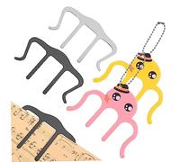 Toyvian 4piezas Clip Metal Para Sujetar Páginas Libros Evitar Desparrame Diseño Simple Elegante Estudiantes Profesores