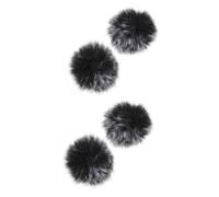 Toyvian 4piezas Cubierta De Micrófono Protectora Antiviento De Fieltro Para Micrófono Lavalier Reducción De Ruido Para Grabaciones Eventos y Bodas