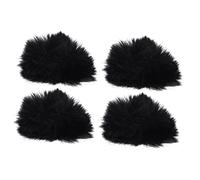Toyvian 4piezas Cubiertas De Microfono De Peluche Antiviento Protector De Micrófono Lavable Para Grabación y Karaoke De Compatible Varios Modelos Absorbe Ruido y Bloquea Impurezas