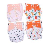 Toyvian 4piezas De Ajustables y Reutilizables Para Bebés Impermeables y Transpirables De Bolsillo Para Almohadilla Absorbente Unisex Para Recién Nacidos y Niño Niña Pequeños