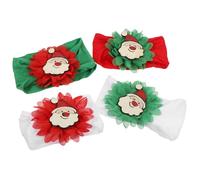 Toyvian 4piezas Diademas Navideñas Para Bebés De Accesorios Infantiles Diseño De Santa Claus Para Fiestas y Celebraciones Para Recién Nacidos