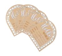 Toyvian 4piezas Letreros de Madera para Anunciar Nacimiento Letrero de Bienvenida para Shower Accesorios de Fotos para Recién Nacido