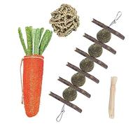Toyvian 4piezas Rama De Dentición para Hámsteres Conejos y Cobayas Juguetes Masticables De Madera para Mascotas Higiene Dental Jaulas