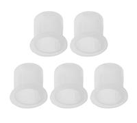 Toyvian 5 Fundas de Sonda de Goma para Sensor de Aparcamiento Blanco, Resistente al Agua, Accesorio para Conducción Segura y Asistencia en Marcha Atrás