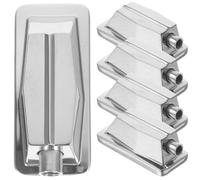 Toyvian 5 Ganchos de Garra para Batería, Orejetas de Metal Plateadas, Accesorio de Repuesto para Caja de Batería, 5 Unidades, Compatibles Tambores de Percusión, Uso Profesional